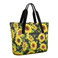 thumbnail image 1 of Tote Bag for Women - Sunflower Shoulder Bag - Large Utility Work Duffle Bag with Zipper Handbag for Travel, Work, Sprots, 1 of 5