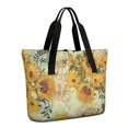 thumbnail image 1 of Tote Bag for Women - Sunflower Shoulder Bag - Large Utility Work Duffle Bag with Zipper Handbag for Travel, Work, Sprots, 1 of 5