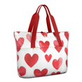 thumbnail image 1 of Tote Bag for Women - Valentine's Day Heart Pattern Shoulder Bag - Large Utility Work Duffle Bag with Zipper Handbag for Travel, Work, Sprots, 1 of 5