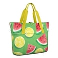 thumbnail image 1 of Tote Bag for Women - Watermelon and Lemon Shoulder Bag - Large Utility Work Duffle Bag with Zipper Handbag for Travel, Work, Sprots, 1 of 5
