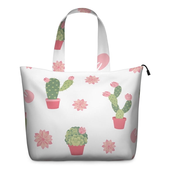 Tote Bag for Women,Waterproof Bag Airplane Duffel Cactus Sports Gym Tote Bag for Short Trips