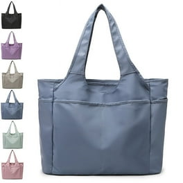 Canvas Tote Bags for Women Large Utility Tote Bags with Pockets Zip Top for Teacher Nurse Work Blue Walmart
