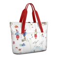 thumbnail image 1 of Tote Bag for Women - White Christmas Gnome Pattern Shoulder Bag - Large Utility Work Duffle Bag with Zipper Handbag for Travel, Work, Sprots, 1 of 5