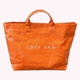 thumbnail image 1 of Tote Bag for Women With Inner Pocket Top Handle Bag Solid Color Large Classic Tote Trendy Satchel Bag for Travel and Shopping (Orange), 1 of 11