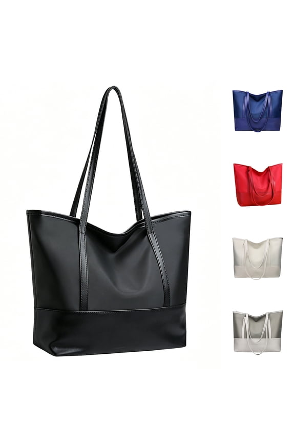 Tote Bag for Women Zipper Shoulder Bag Faux Leather Shopping Bag for Casual Handbag Work Dating College