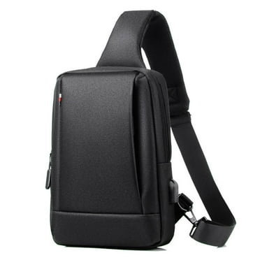 Kabaqoo Crossbody Sling Bag for Travel Work, Shoulder Chest Backpack for Men and Women Black