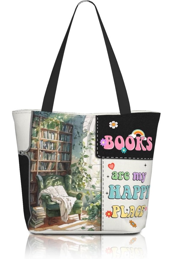 Tote Bag for Women with Zipper, Everyday Carry, Large Capacity Shopping Bag for Groceries & Travel