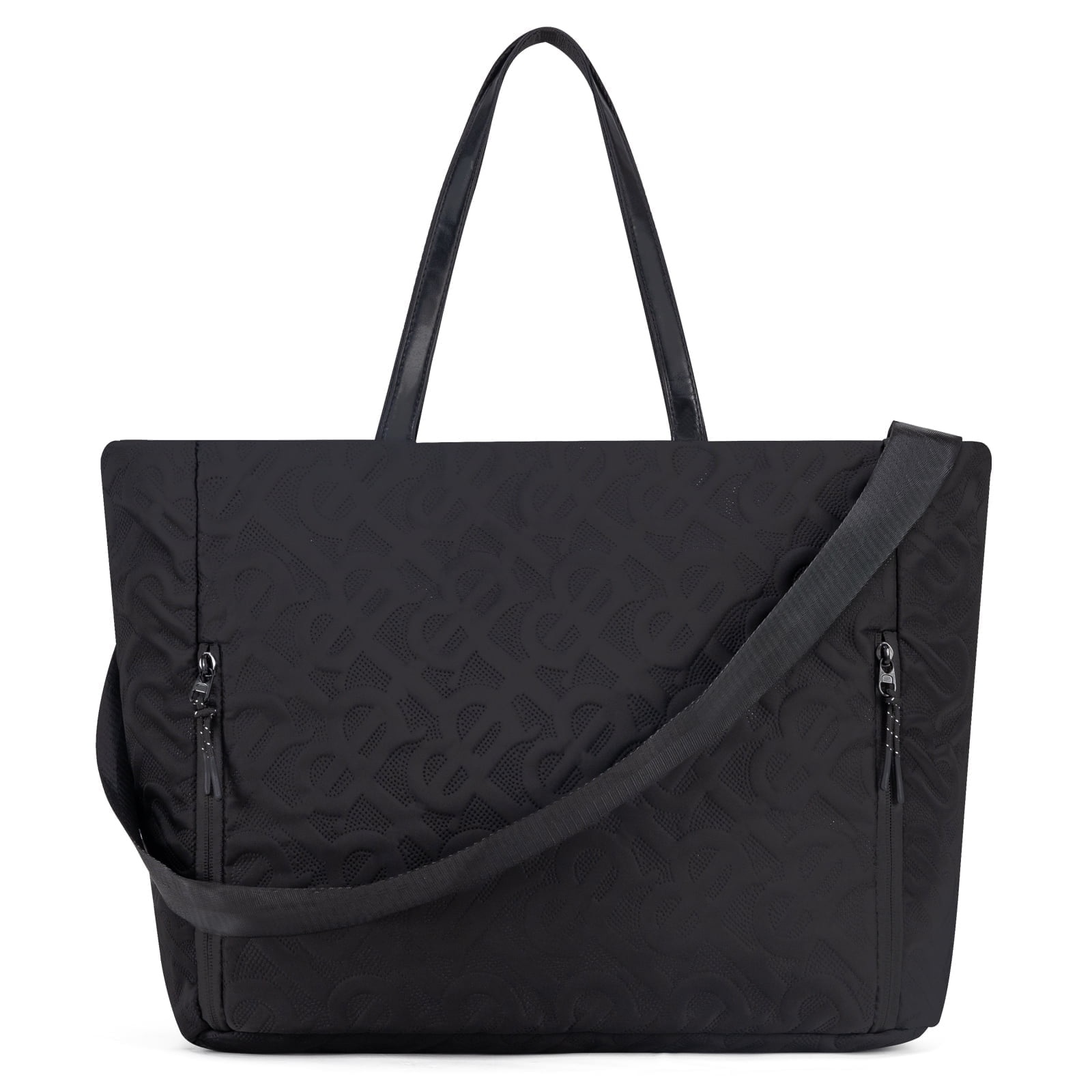 Tote Bag with Compartments for Women Top Handle Satchel Purse, Kabaqoo shoulder tote bag black