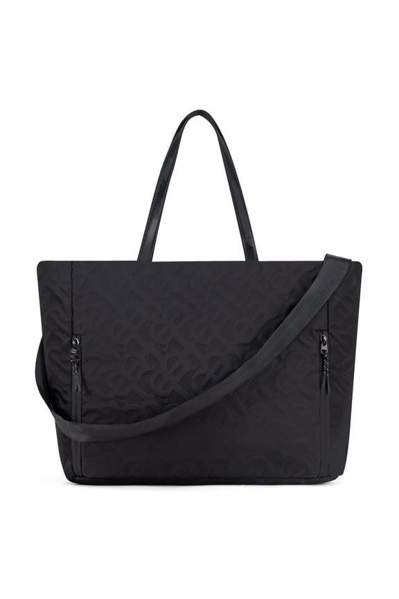 Tote Bag with Compartments for Women Top Handle Satchel Purse, Kabaqoo shoulder tote bag black