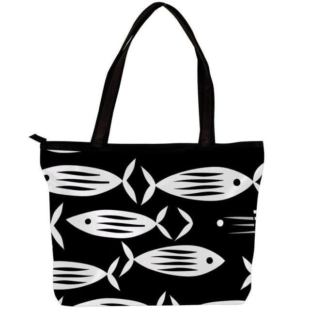 Tote Bags, Large Tote Bags for Women, Tote Bag with Zipper, Cartoon ...