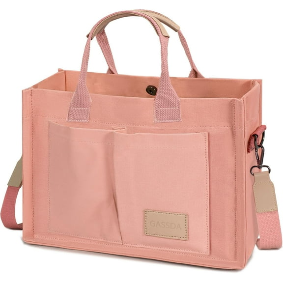 Tote Bags for Women Canvas Tote Purse Crossbody Bags with Pockets Top Handle Shoulder Handbags Satchel Bags for Work