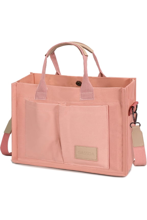 Tote Bags for Women Canvas Tote Purse Crossbody Bags with Pockets Top Handle Shoulder Handbags Satchel Bags for Work