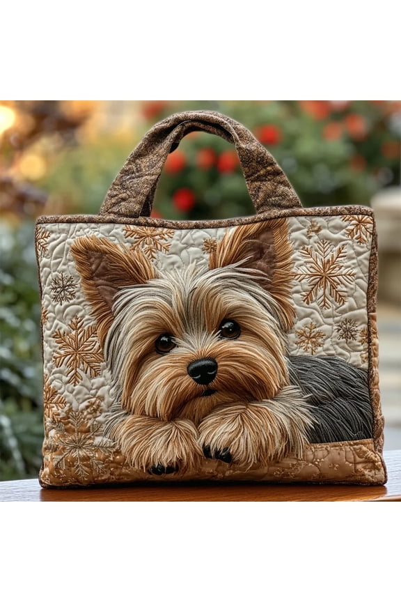 Tote Clearance! Vintage Quilted Canvas Westie Reusable Tote Gift Bags, Lightweight Travel Bag, Made of Natural Canvas with Handle, Cotton Shoulder Bag for Shopping Beach Work School, Gift(Dog B)