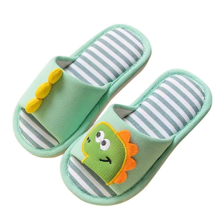 Tote Girls Slipper Kids Slippers Size 3 Kids Slippers Size 2 Slippers Size 3 Toddler Outdoor Cartoon Dinosaur Pattern House Slippers For Toddler Open Toe Cotton Comfort On Indoor Home Walmart