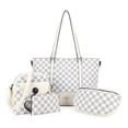 thumbnail image 1 of Tote Handbags for Women Wallet Tote Bag Shoulder Bag Top Handle Satchel Purses Set 4pcs, 1 of 5