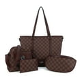 thumbnail image 1 of Tote Handbags for Women with Wallet Tote Bag and Shoulder Bag Top Handle Satchel Purses Set 4pcs, 1 of 4