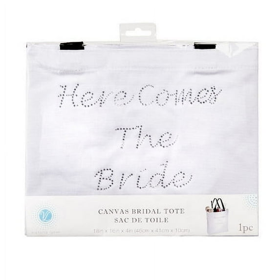 Tote - Here Comes the Bride - White - 18 inches
