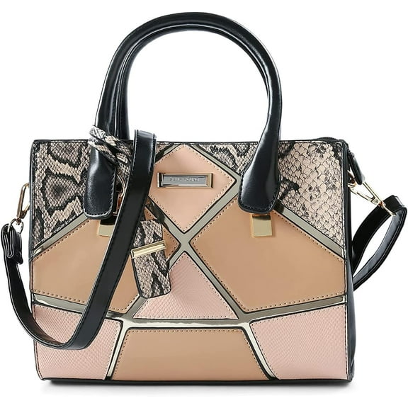 Tote Purse for Women - Snakeskin Pattern Large Capacity Leather Tote Ladies Everyday Handbag