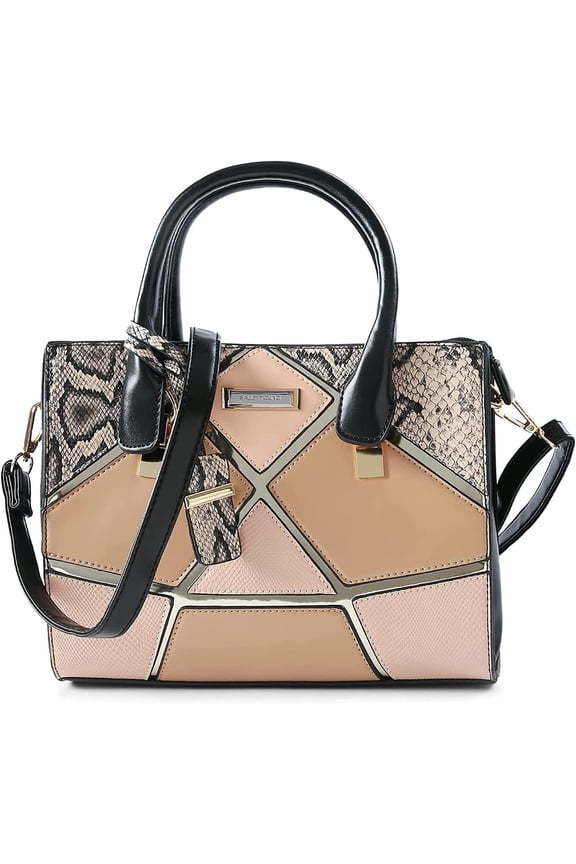 Tote Purse for Women - Snakeskin Pattern Large Capacity Leather Tote Ladies Everyday Handbag