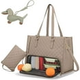 thumbnail image 1 of Tote and Luxe Co Bag, 3 in 1 Tote Bag for Women with Lunch Compartment, Convertible Tote Lunch Bag Combo for Work and Travel, 1 of 8