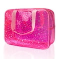 thumbnail image 1 of TotePrint Holographic Star Transparent PVC Cosmetic Bag Clear Makeup Toiletry Carry Pouch Clear Travel Pouch Storage Bag for Vacation Bathroom and Organizing, 1 of 5