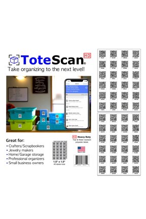 HD (Heavy Duty) Intelligent QR Labels, 1.5" x 1.5", 48 Count