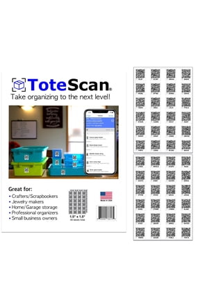Intelligent QR Labels for Organization/Moving/Storage (48 Unique Labels, 1.5"x1.5")