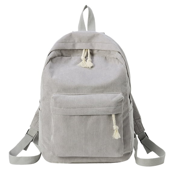 Toteaglile Women's Student Shoulder Corduroy Fashion Casual Backpack Bag Shoulder Bag