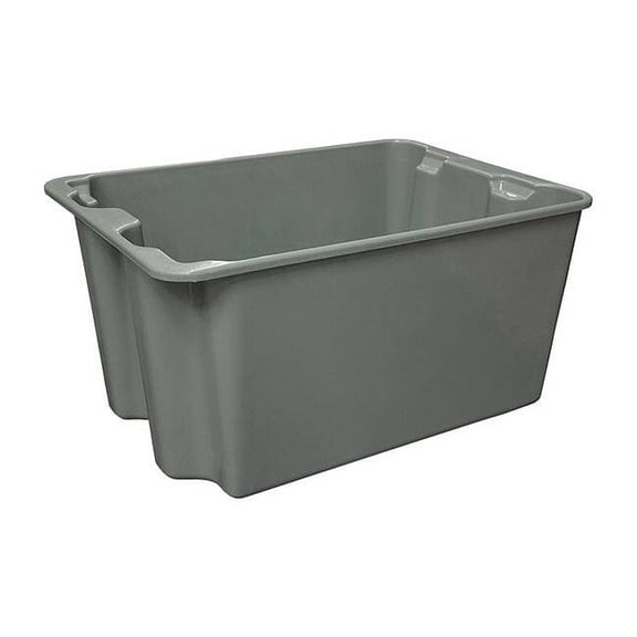 Toteline Stacking&NestingTote,27.5inL,20inW,Gray 7807085172