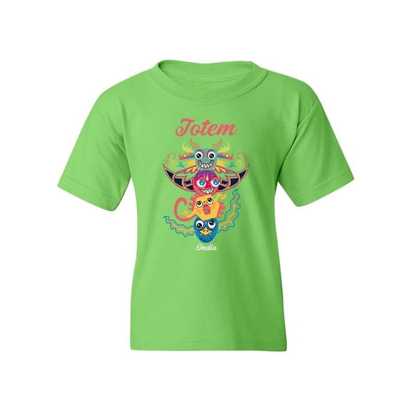 Totem And Faces T-Shirt Juniors -Image by Shutterstock,  x-Large