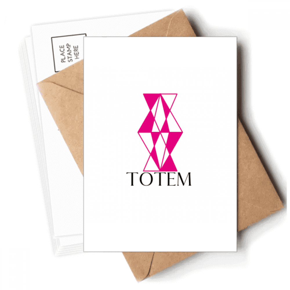 Totem Block Triangular Rhombus Postcards Envelopes Blank Note Cards ...