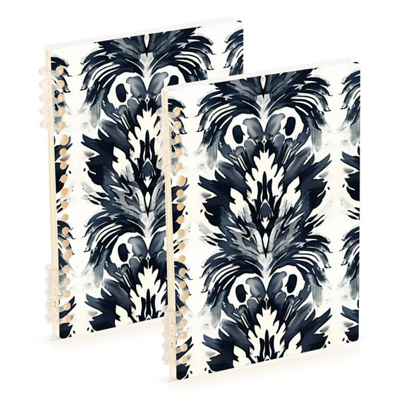 Totem Blue Ring Binder Notebook Journey Note Diary College Ruled Spiral Notebook Study Loose Leaf Paper A5 60 Pages