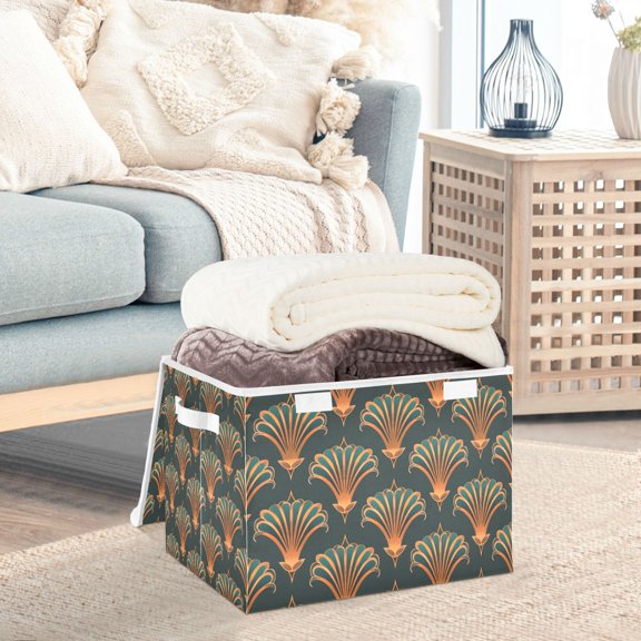 Totem Full Storage Basket Foldable Laundry Basket Shelf Kids Toy Storage Container Organizer with Handles