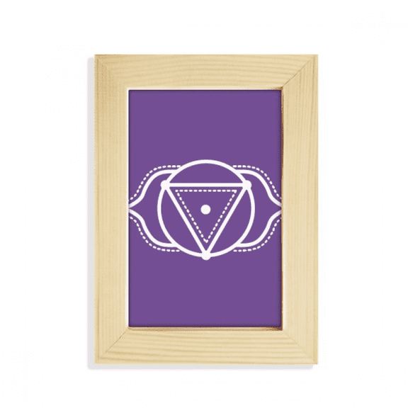 Totem Pattern Flower Triangle Desktop Display Photo Frame Picture Art Painting 5x7 inch