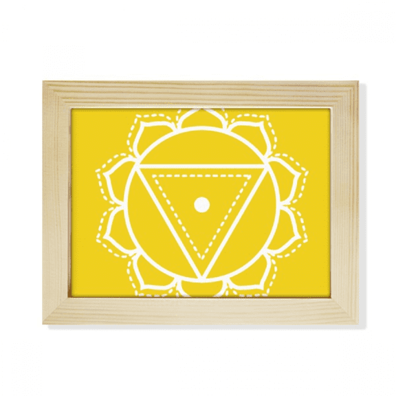 Totem Pattern Triangle Flower Desktop Photo Frame Picture Art Decoration Painting 6x8 inch