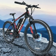 Totem Victor 2.0 Electric Mountain Bike for Adults-Peak 500W Brushless Motor Electric Bicycle-Commuting E Bike-Max 40 Miles 20 MPH 374.4Wh Li-ion Battery-26" Tire Front Fork Suspension