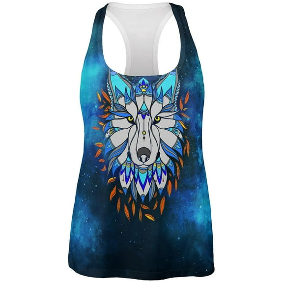 Totem Wolf is my Spirit Animal All Over Womens Work Out Tank Top Multi MD