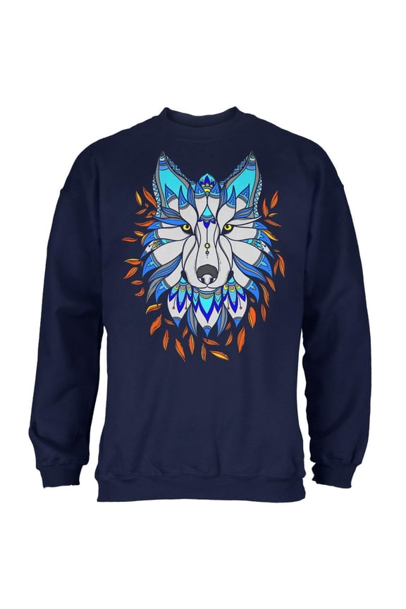 Totem Wolf is my Spirit Animal Mens Sweatshirt Navy MD