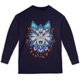 thumbnail image 1 of Totem Wolf is my Spirit Animal Youth Long Sleeve T Shirt Navy YXL, 1 of 1