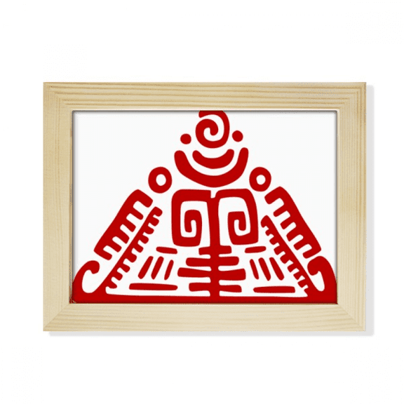 Totems Mexican Pyrad Ancient Civilization Desktop Photo Frame Picture Art Decoration Painting 6x8 inch