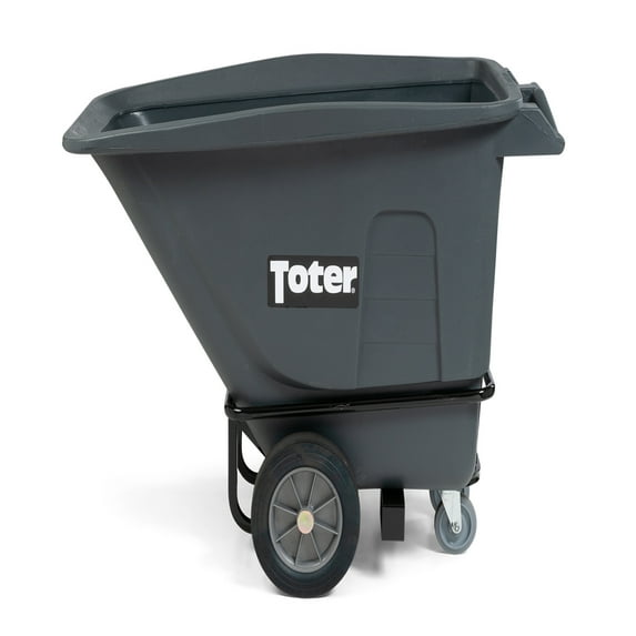 Toter 1/2 Cubic Yard 1200 lbs. Capacity Heavy Duty Material Handling Tilt Truck - Gray