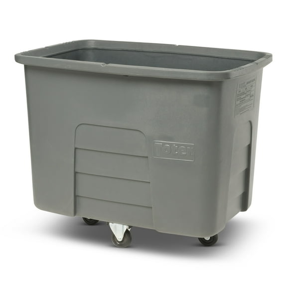Toter 16 Cubic Feet 500 lbs. Capacity Heavy Duty Manual Cube Truck - Industrial Gray