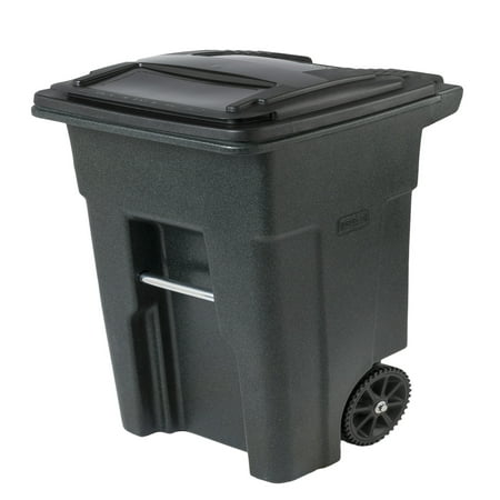Toter 32 Gal. Trash Can Greenstone with Wheels and Lid
