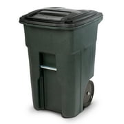 Toter 48 Gallon Trash Can Greenstone with Quiet Wheels and Lid
