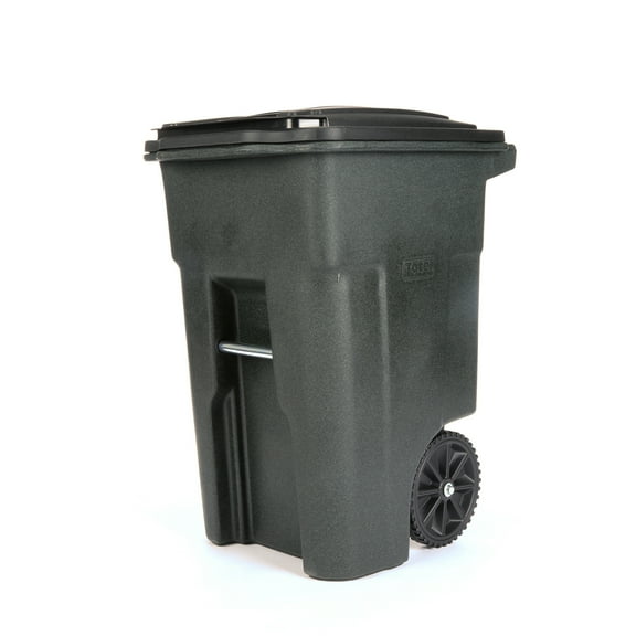 Toter 48 gallon Garbage Can with Outside Wheels and Lid - Greenstone