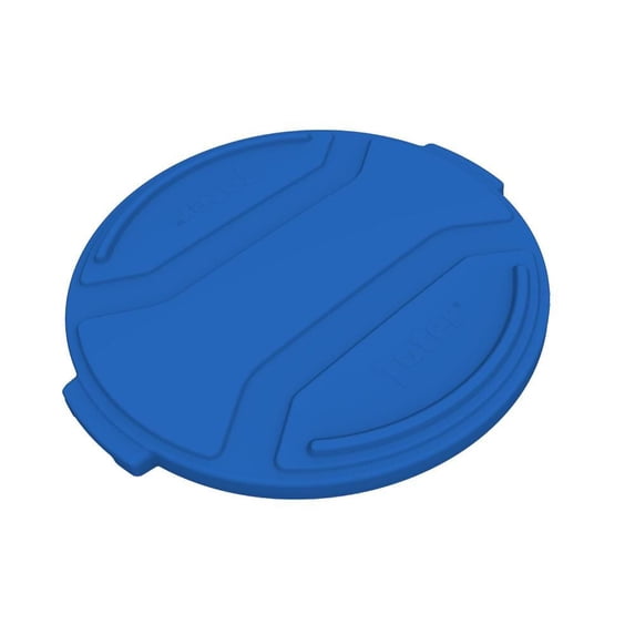 Toter 55 Gallon Round Trash Can Lid Blue