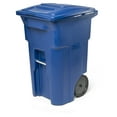 thumbnail image 1 of Toter 64-Gallon Blue Polyethylene Trash Can With Quite Rubber Wheels and Lid, 1 of 8