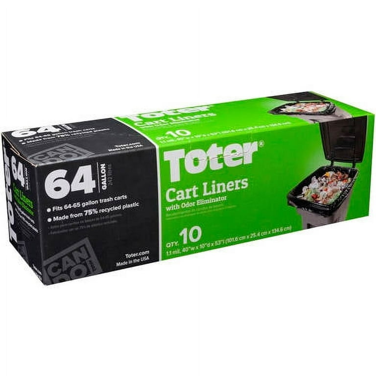 Toter 64 Gallon Trash Can Liners for Toter Garbage Cans (10-Count)  GB064-R1000 - The Home Depot