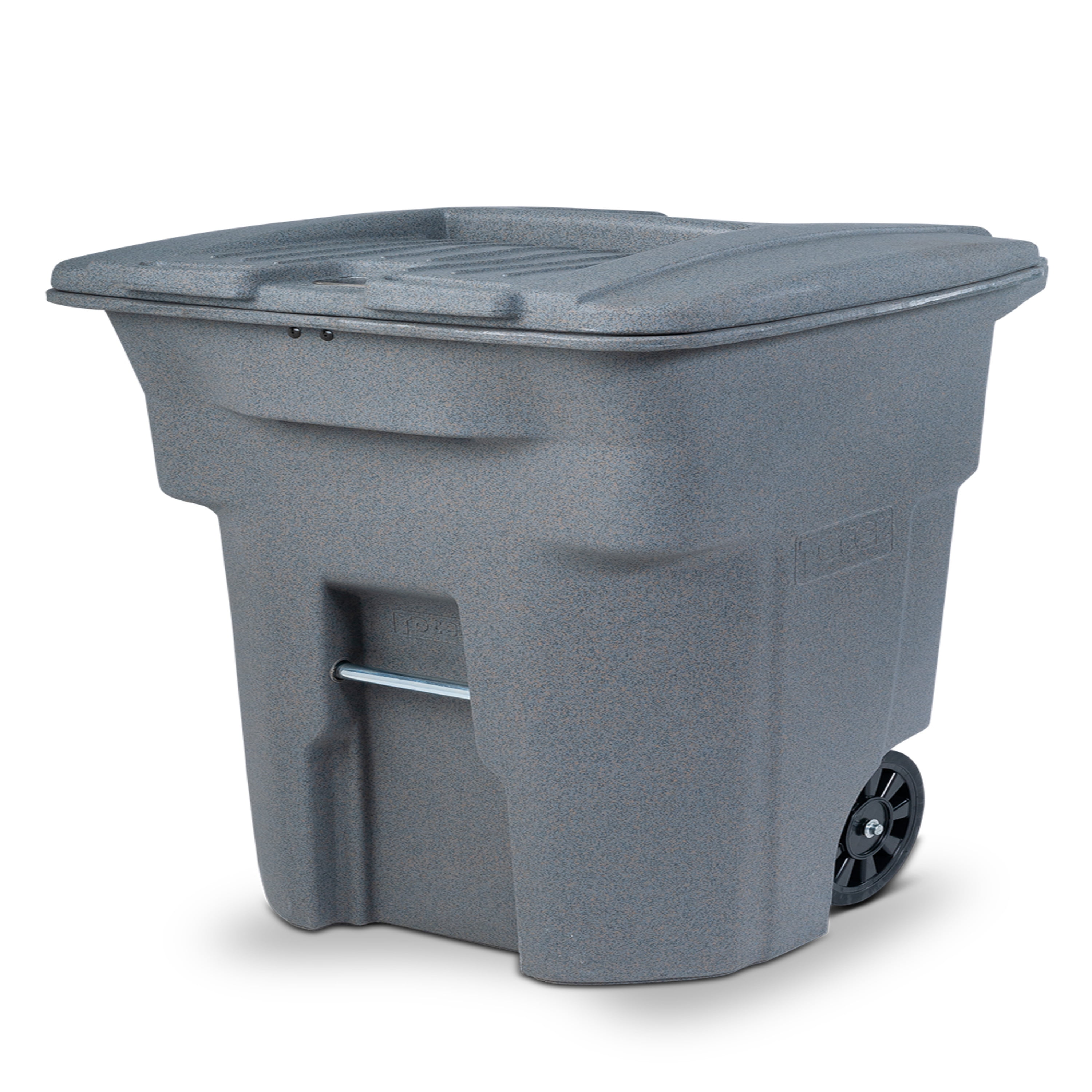 Toter 96 Gal. Graystone Document Trash Can with Wheels and Lid Lock