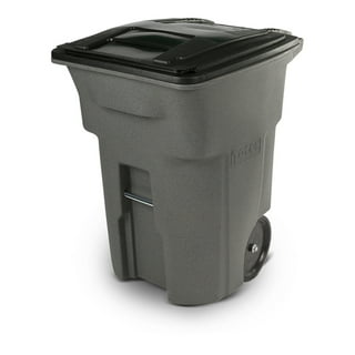 Global Industrial Outdoor Heavy-Duty Slatted Steel Trash Can, 36 Gallon, 39H, Black